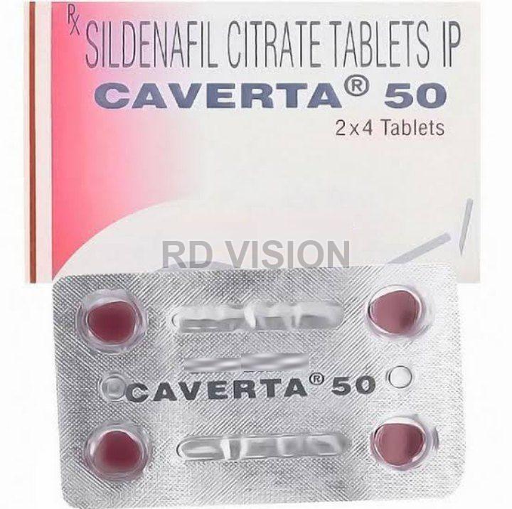 Caverta 50mg Tablets, for Erectile Dysfunction, Medicine Type : Allopathic