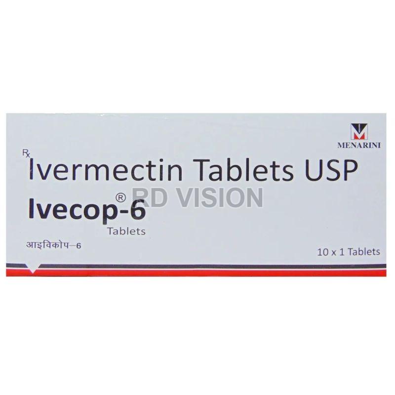 Ivecop 6mg Tablets, for Skin, Eyes, Medicine Type : Allopathic