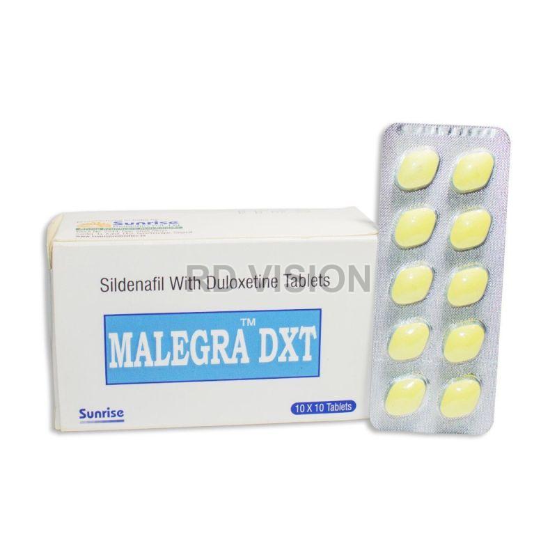 Malegra DXT Tablets, for Erectile Dysfunction, Composition : Sildenafil with Duloxetine