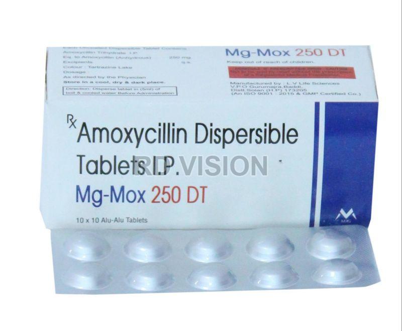 Mg-Mox 250mg DT Tablets, Packaging Type : Alu Alu