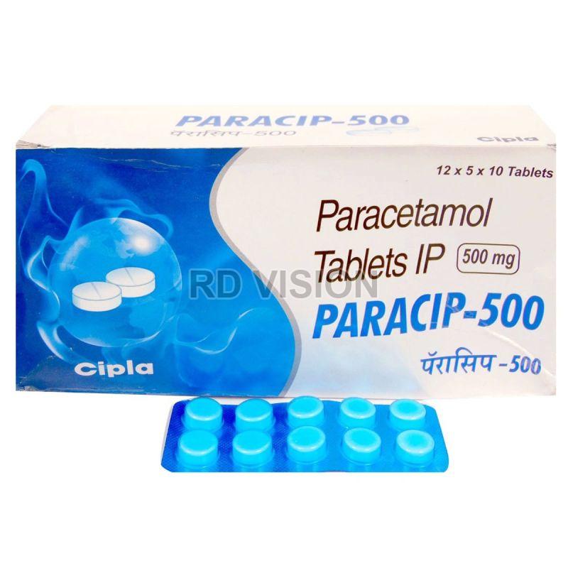 Paracip 500mg tablets, Packaging Type : Blister