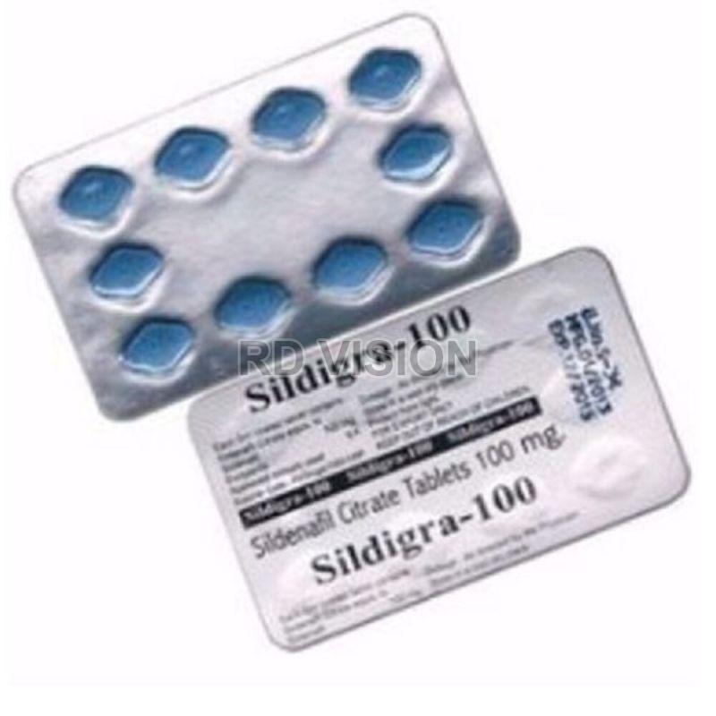 Sildigra 100mg Tablets, for Erectile Dysfunction, Composition : Sildenafil Citrate