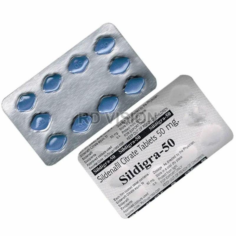Sildigra 50mg Tablets, for Erectile Dysfunction, Packaging Type : Blister