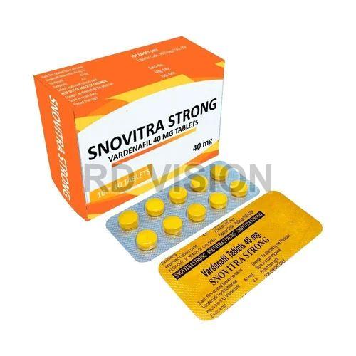 Snovitra Strong 40mg Tablets, for Erectile Dysfunction, Medicine Type : Allopathic