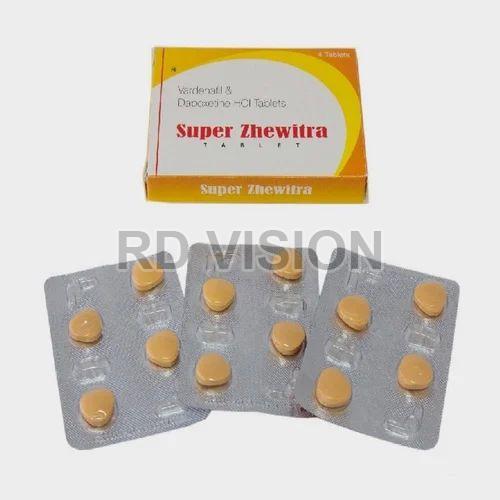 Super Zhewitra 20mg Tablets, for Erectile Dysfunction, Packaging Type : Blister