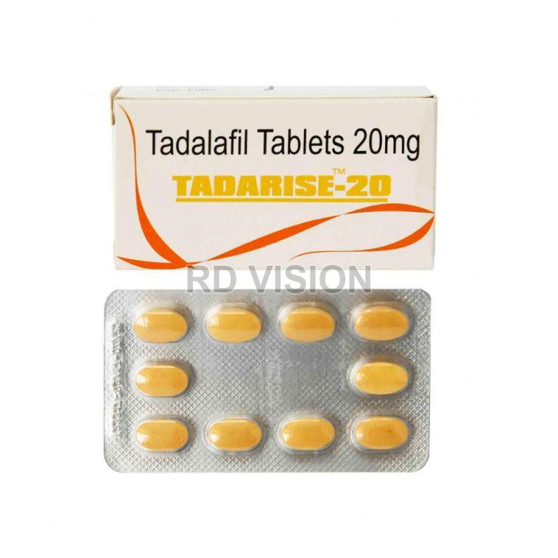 Tadarise 20mg Tablets, for Erectile Dysfunction, Composition : Tadalafil