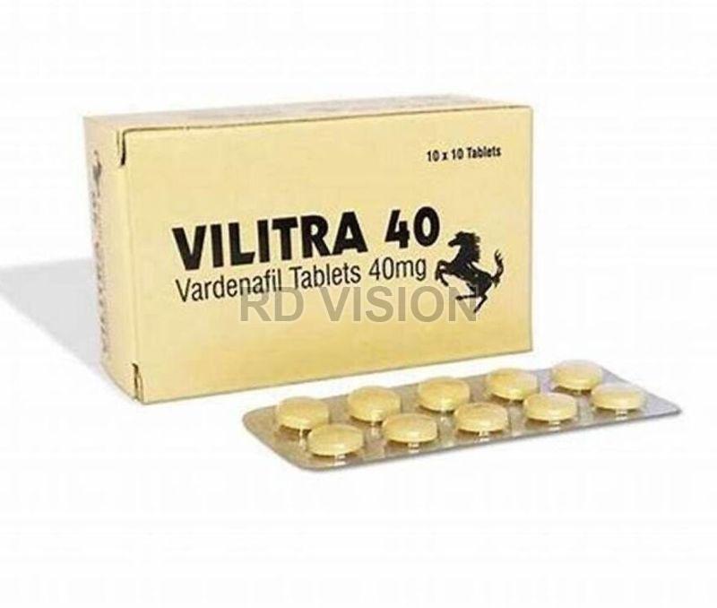 Vilitra 40mg Tablets, for Erectile Dysfunction, Medicine Type : Allopathic