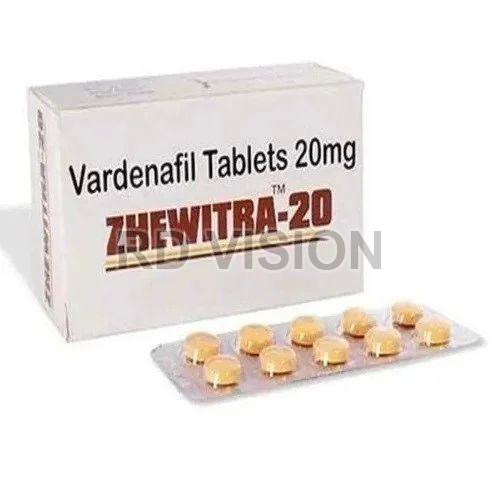 Zhewitra 20mg Tablets, for Erectile Dysfunction, Medicine Type : Allopathic