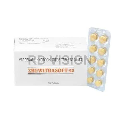 Zhewitra Soft 20mg Tablets, for Erectile Dysfunction, Packaging Type : Blister