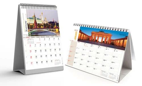 Rectangular Printed Paper Desk Calendar