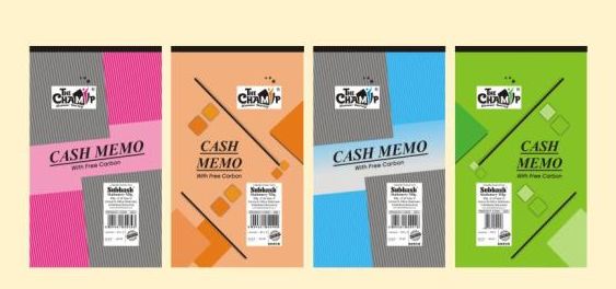 Printed Cash Memo, Color : Multicolor