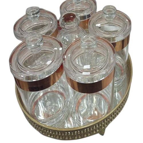 Transparent Round Glass Dry Fruit Box