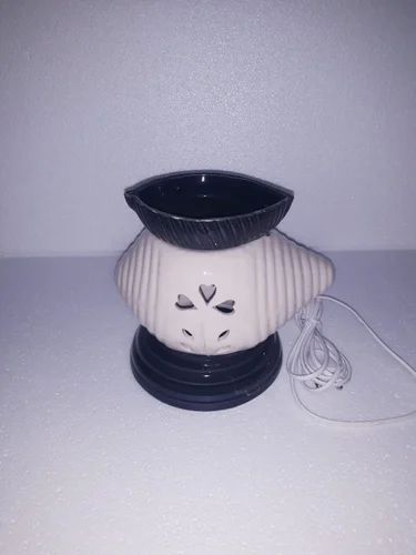 Creamy Color Coated Ceramic Electric Aroma Diffuser, for Home, Hotel, Interior Decor, Size : 7inch
