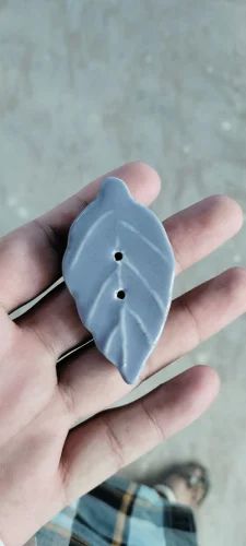 Leaf Shape Ceramic Incense Holder, Size : 2.5 Inch