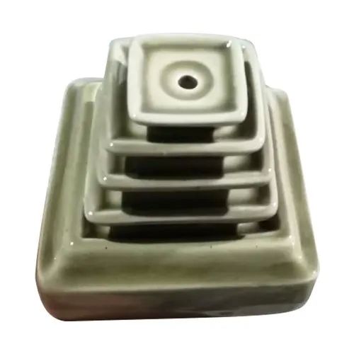 Green 100 gm Color Coated Resin Square Smoke Fountain, for Home Decor, Size : 10x10x5cm