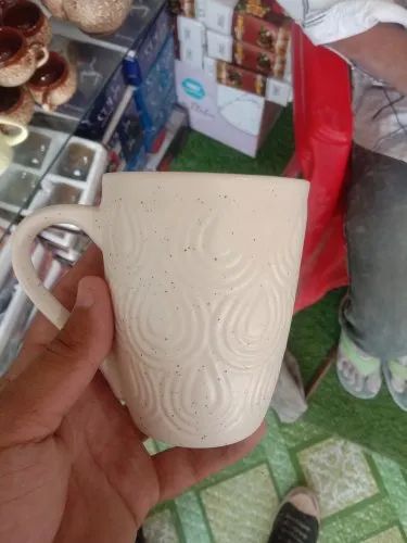 Color Coated White Ceramic Coffee Mug, Size : Large