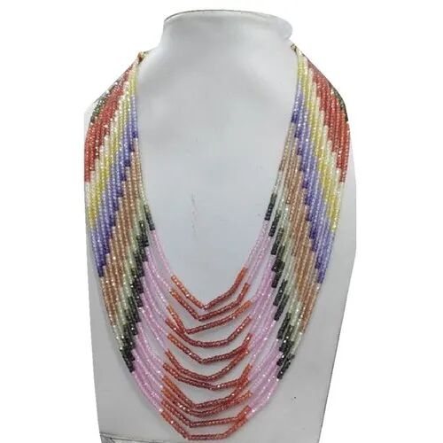 Multicolor Gemstone Beads Necklace, Occasion : Party