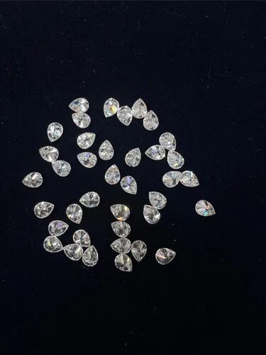 White Polished Pear Cut Moissanite Diamond, For Jewellery Use, Packaging Type : Velvet Bag