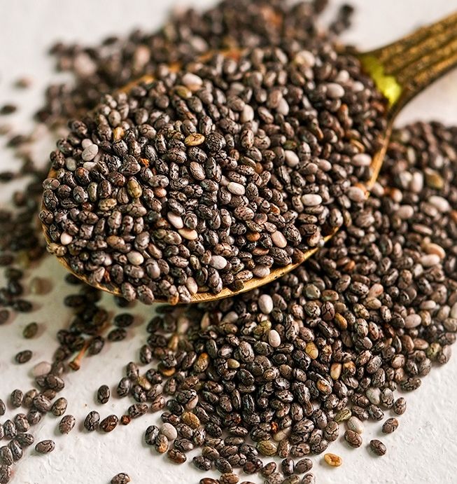 Black Natural chia seeds, for Food products, Style : Dried