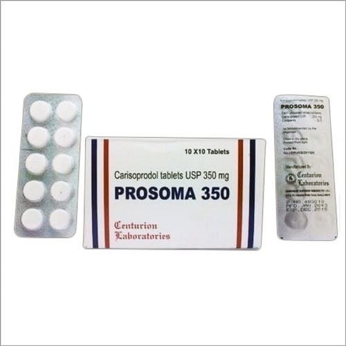 Carisoprodol Prosoma 350mg Tablets, for Hospitals Clinic, Purity : 99.9%