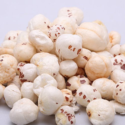 Round White Dried Fox Nut, for Human Consumption, Taste : Light Sweet