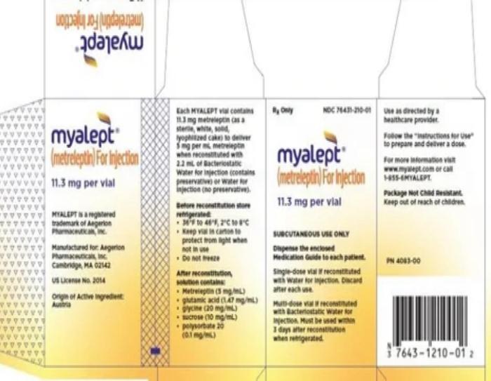 Liquid Myalept Injection, for Clinical, Packaging Size : 11.3 Mg/vial