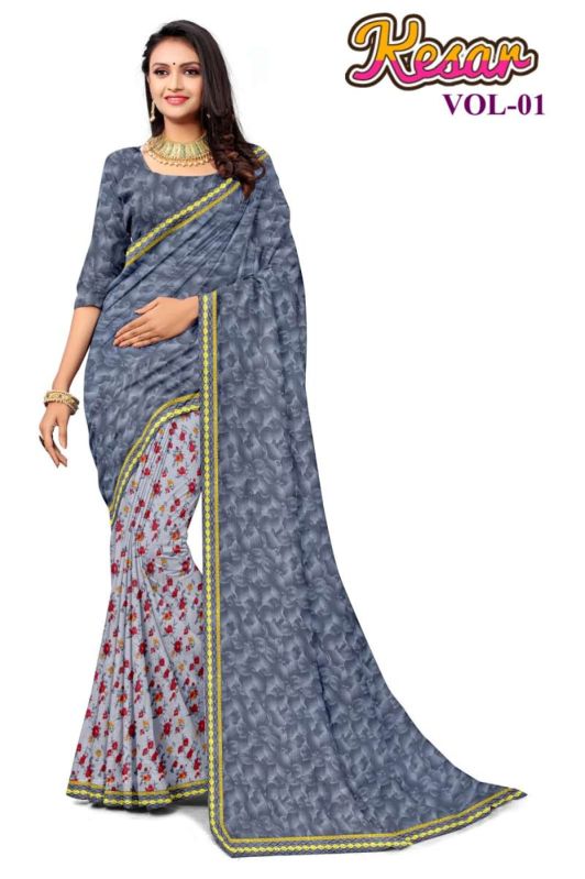 Stitched Kesar Vol-01 Reniyal Saree, Age Group : Adults