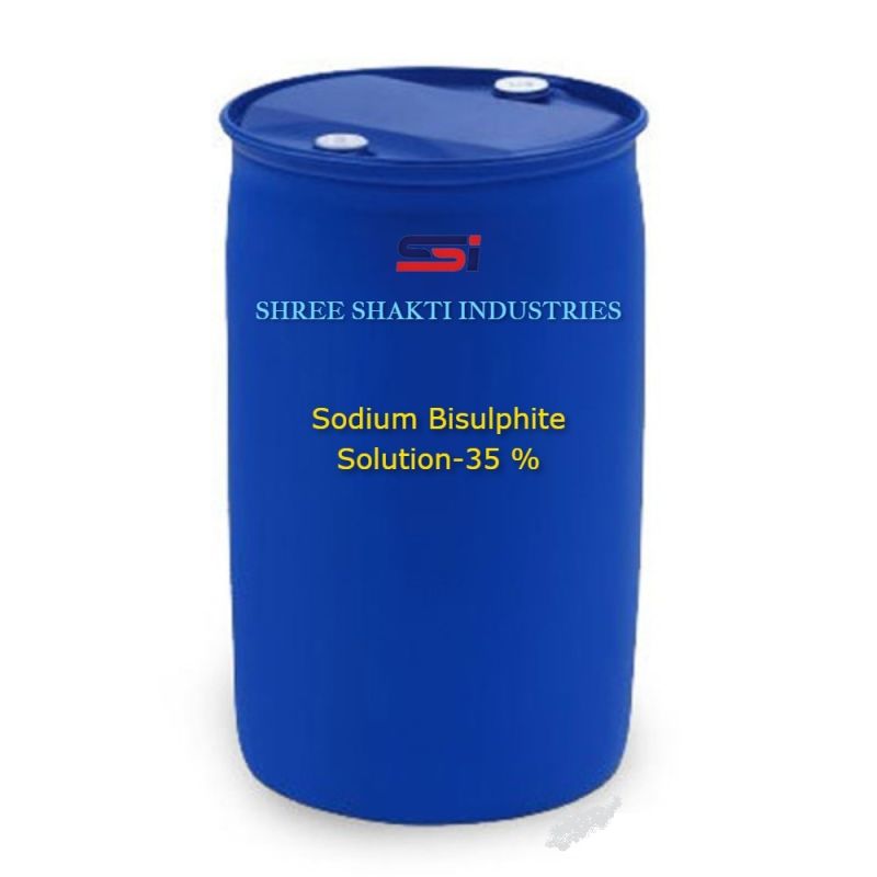 Liquid Sodium Bisulphite Solution 35%, for Industrial, Packaging Type : Plastic Drums