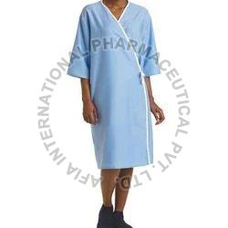 Checked Georgette Reusable Cotton Patient Gown, Size : M, XL, XXL, Free Size