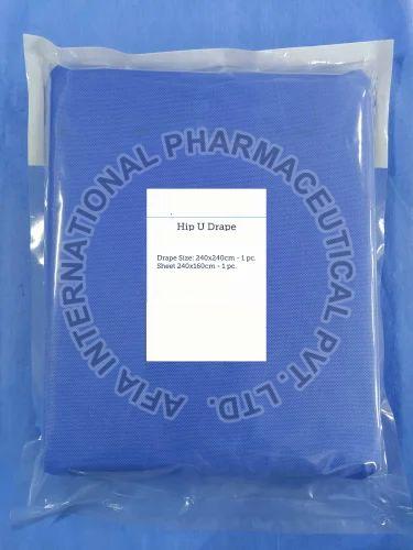 Non-woven Plain Sms Hip U Drape, For Ophthalmic, Orthopaedic Treatment, Size : 0-15 Cm, 15-30 Cm, 240cms X 220cms