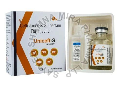 Uniceft-S Veterinary Injection, for I.M/ I.V Use Only, Packaging Type : Box