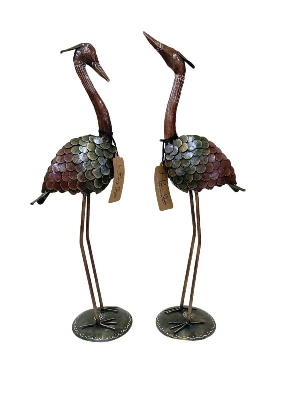 Decorative Brass Swan Pair
