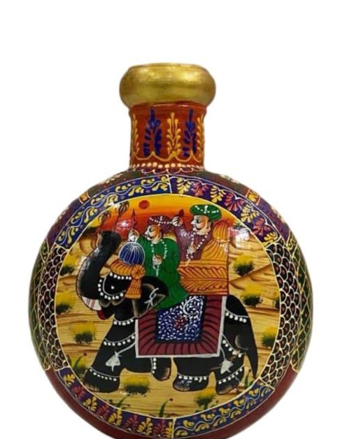 Printed Rajasthani Decorative Flower Pots, Style : Antique