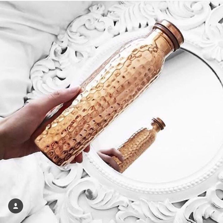 Stylish Copper Bottle, Packaging Type : Paper Box