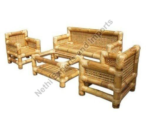 Bamboo Sofa Set, for Home, Hotel Etc, Color : Creamy, Brown