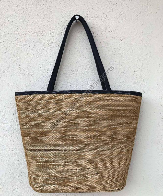 Banana Fiber Bag, For Office Use, Strap Type : Double Handle