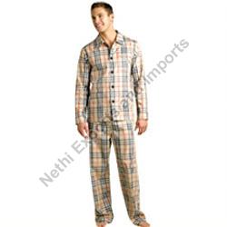 Checked Cotton Mens Night Suit, Size : L, XL