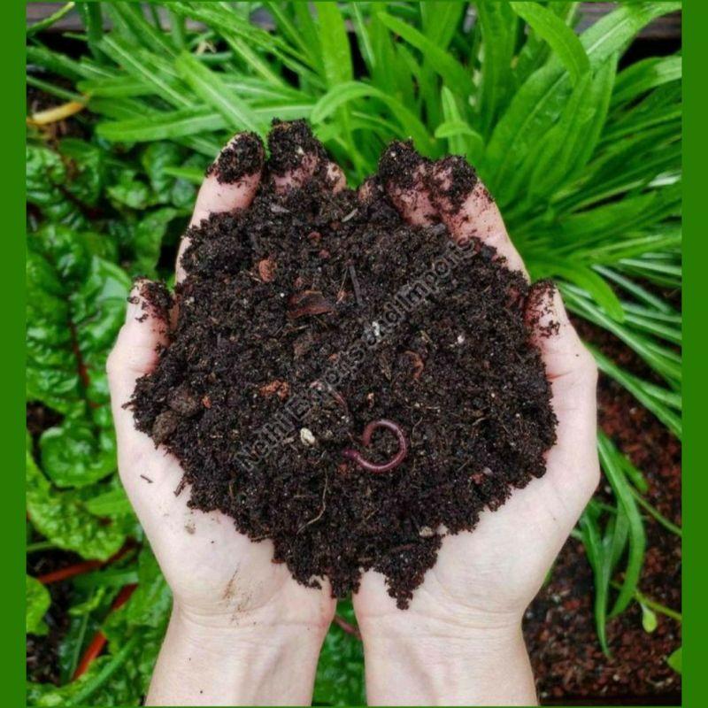 Black-brown Vermicompost Fertilizer, for Agriculture, Packaging Type : HDPE Bag