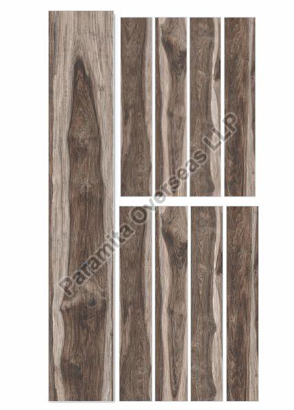 AR Choco Wooden Strip Ceramic Tiles, for Hotels, Bar-Restaurants, House, Shops, Size : 200x1200 Mm