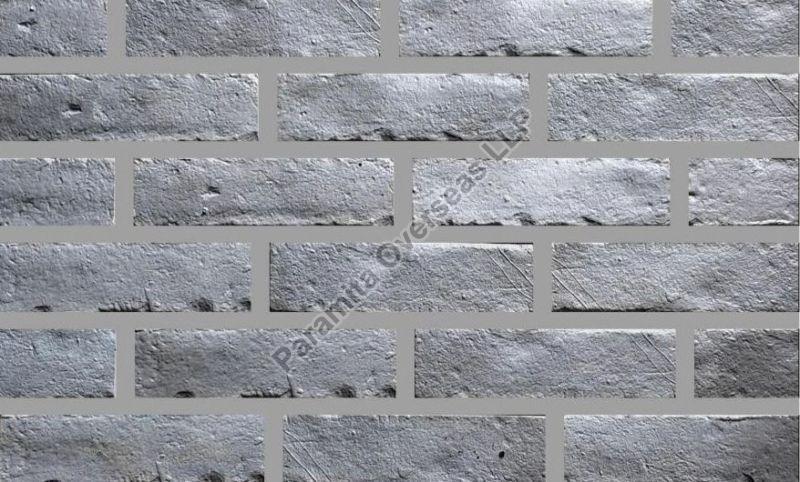 Rectangular Gris Elevation Brick Tiles, for Wall, Color : Grey