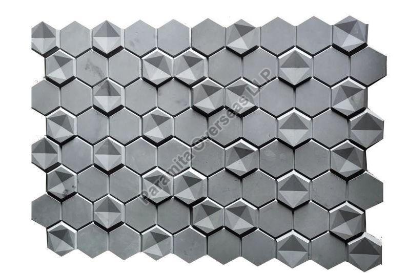 Grey Ceramic Gris Hexagonal Interlocking Tiles, for Exterior Floor