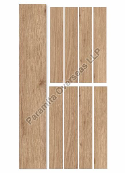 Wood Beige Wooden Strip Ceramic Tiles
