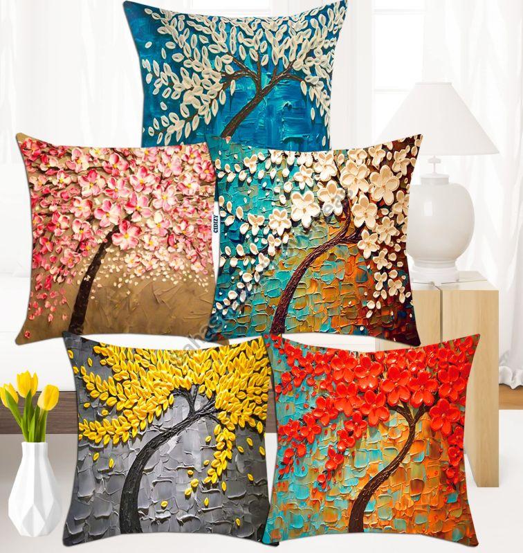 Silk Jacquard Pattern Cushion Covers, for Sofa, Bed, Chairs, Style : Plain, Dobby, Twill