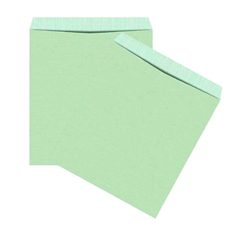 Rectangular Green Plain Cloth Lined Envelope, for Courier Use