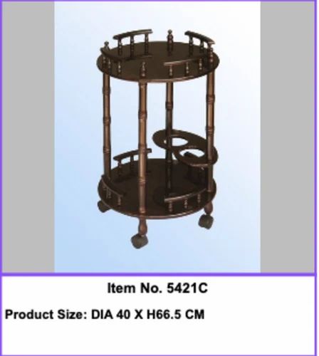 5241C Wooden Serving Trolley, Feature : Easily Cleaned, Easy Moveable