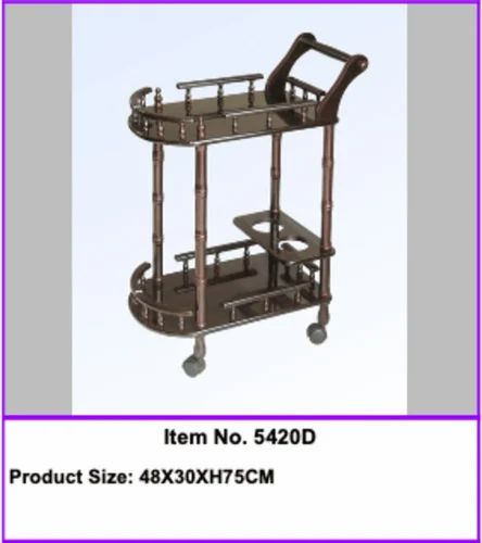 Grey 5420D Wooden Serving Trolley, Feature : Easily Cleaned, Easy Moveable