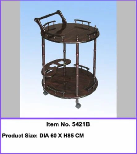 5421B Wooden Serving Trolley, Feature : Easily Cleaned, Easy Moveable