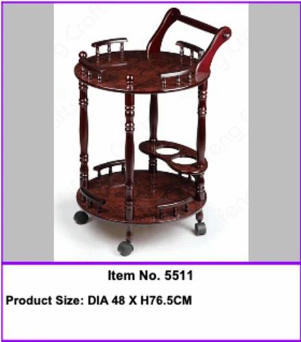 5511 Wooden Serving Trolley, Feature : Easily Cleaned, Easy Moveable