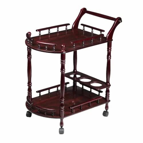 Brown Wooden Serving Trolley, Feature : Easily Cleaned, Easy Moveable