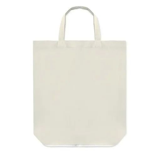 Creamy Cotton Plain Gusset Bag